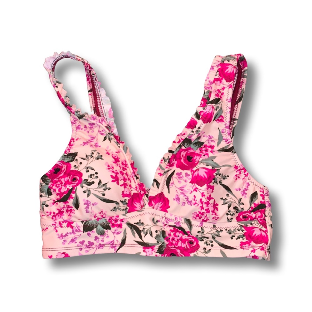 Floral bikini top size S